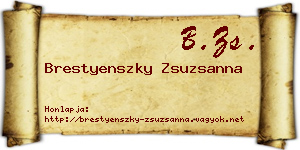 Brestyenszky Zsuzsanna névjegykártya